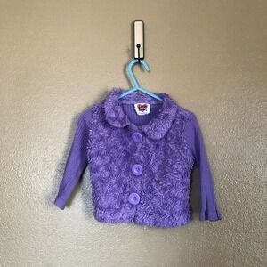 Little Lass Purple Cardigan Size 24M